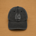 Gorra gris oscuro con Fleabag bordado a mano