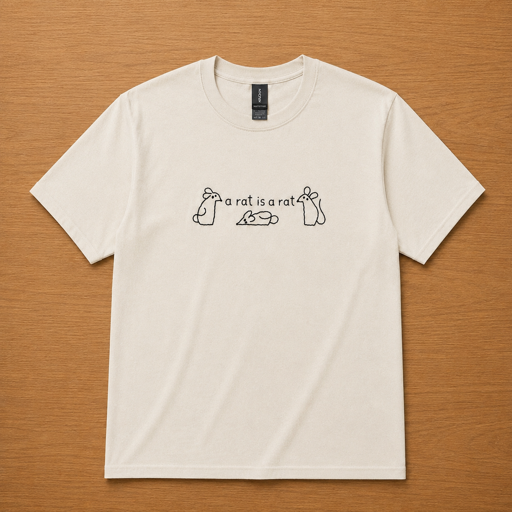 Camiseta con a rat is a rat
