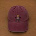 Gorra color granate con Spinelly bordada a mano