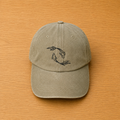 Sand-colored cap with hand-embroidered Pisces