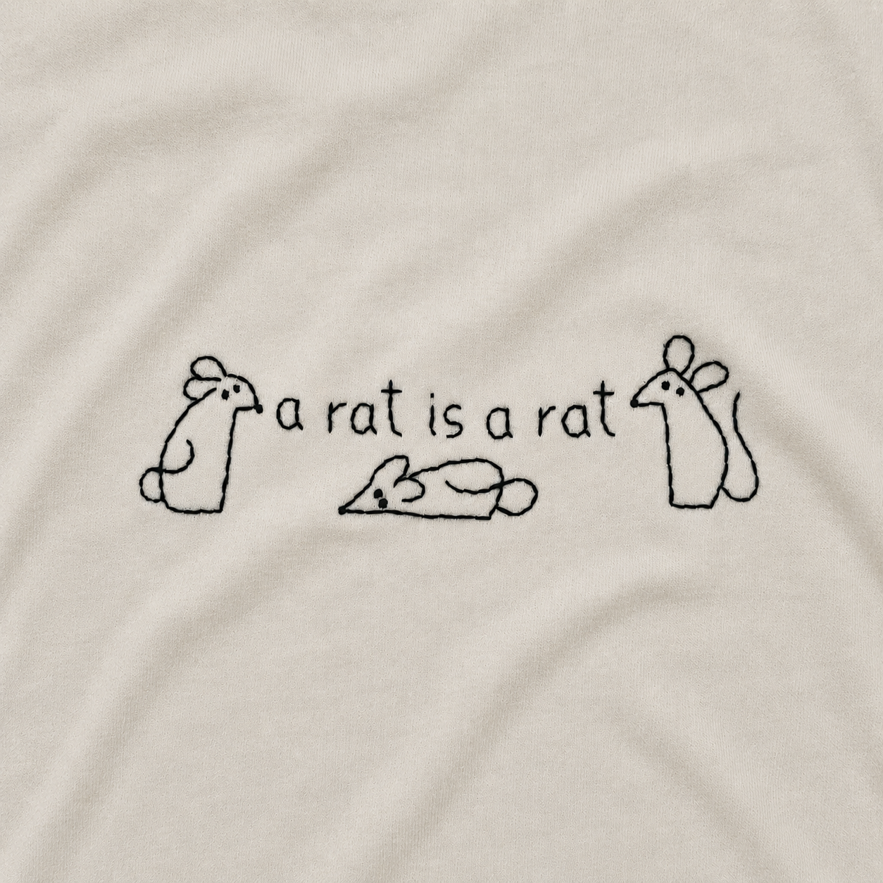 Camiseta con a rat is a rat